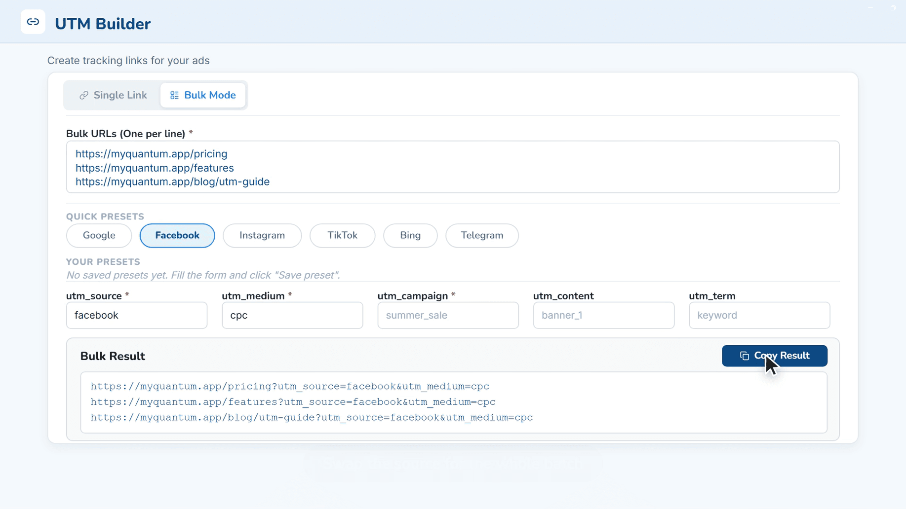 UTM Builder Demo