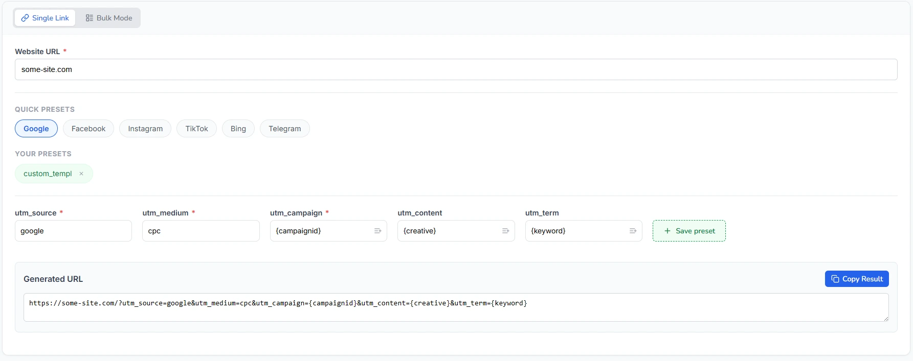 UTM Builder Preview